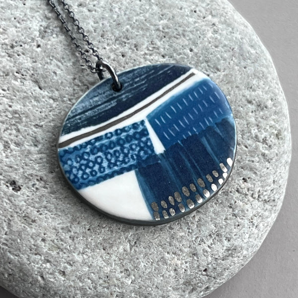 Statement Landscape Necklace - Snow Fields