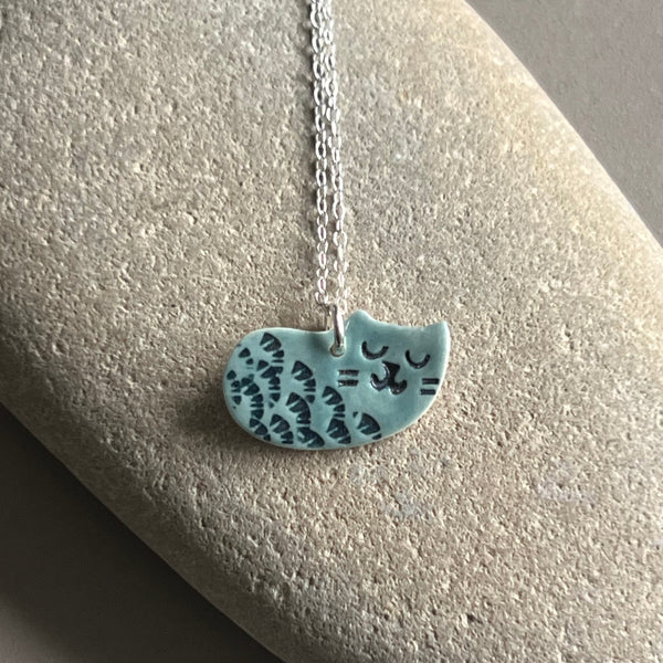Green Cat Necklace - Seconds Sale