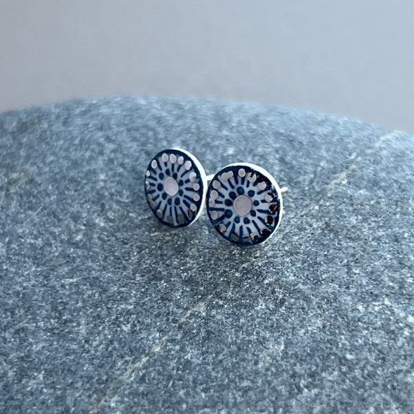 Indigo Urchin Lustre Studs