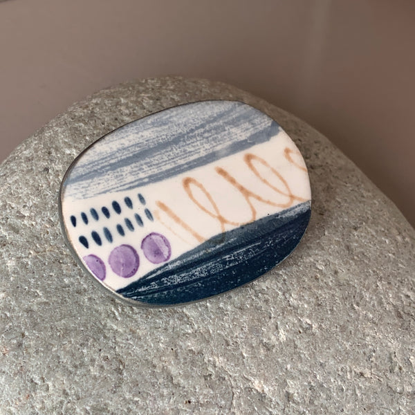 Landscape Pebble Brooch