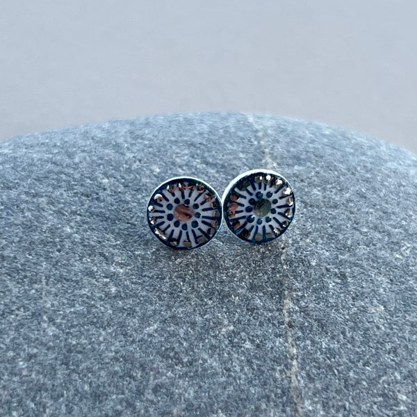 Indigo Urchin Lustre Studs
