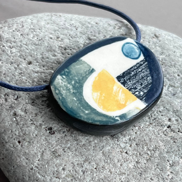 Abstract Landscape Bead Necklace