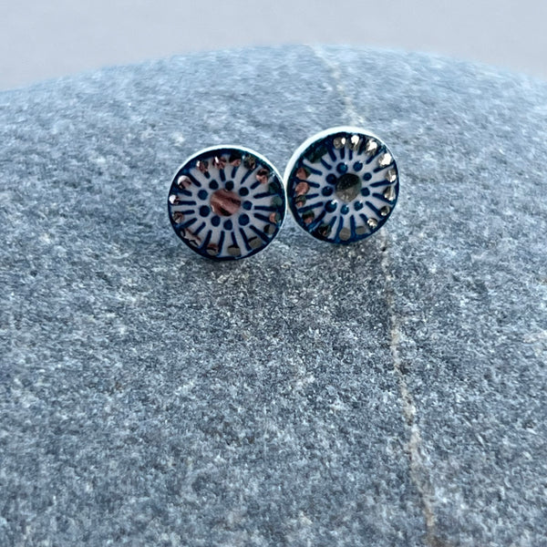 Indigo Urchin Lustre Studs