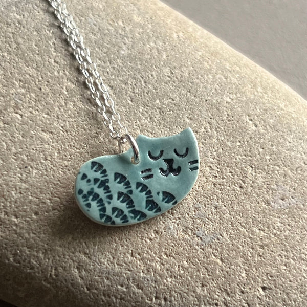 Green Cat Necklace - Seconds Sale