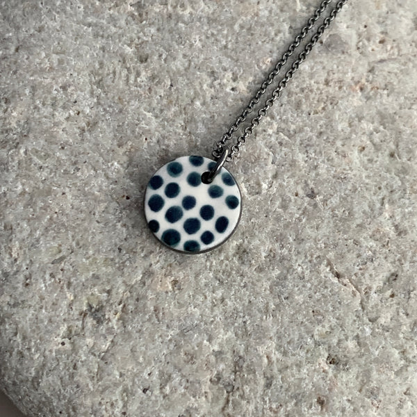 Small Indigo Dots Necklace