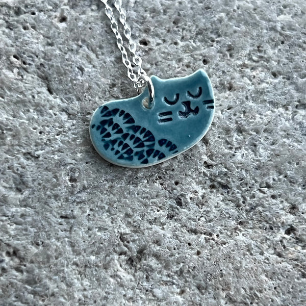 Green Cat Necklace - Seconds Sale