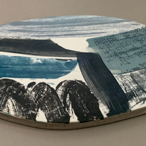 Snow Fields 2 // Abstract Stoneware Landscape