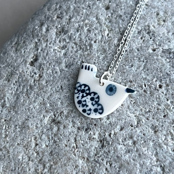 Porcelain Wren Necklace