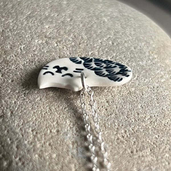 White Cat Necklace - Seconds Sale