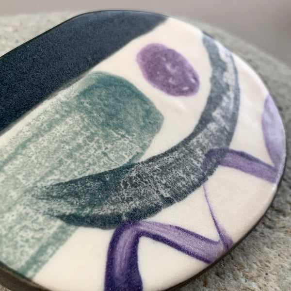 Large Landscape Pebble Brooch