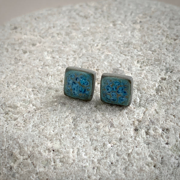 Square Aqua Studs