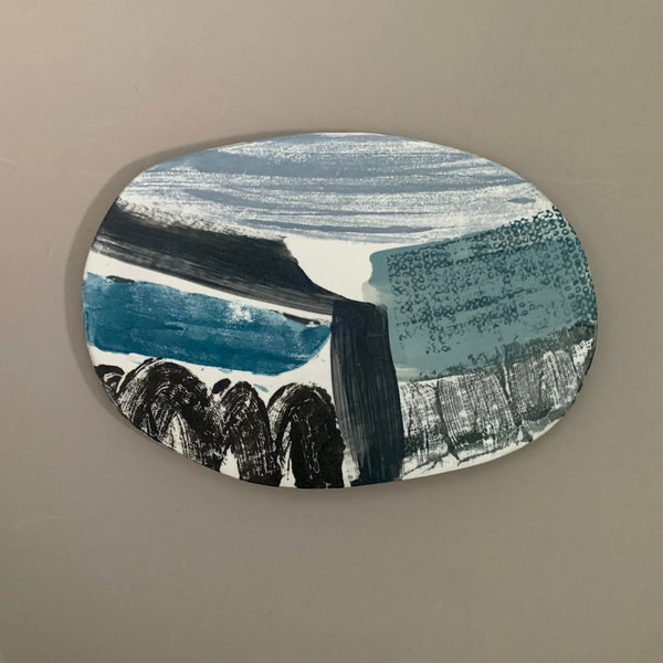 Snow Fields 2 // Abstract Stoneware Landscape