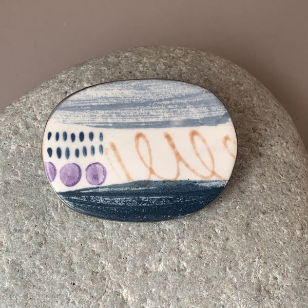 Landscape Pebble Brooch