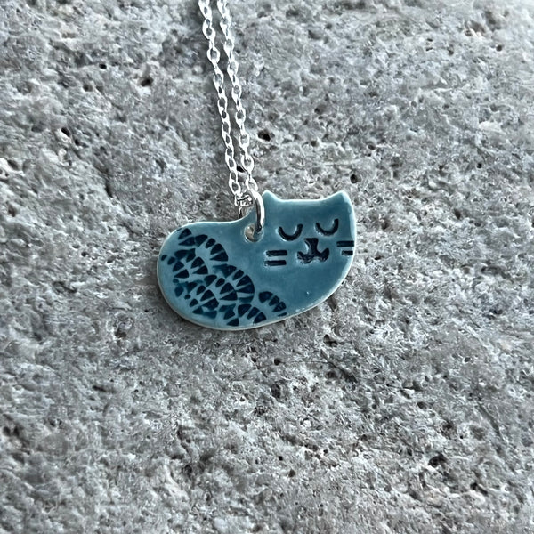 Green Cat Necklace - Seconds Sale