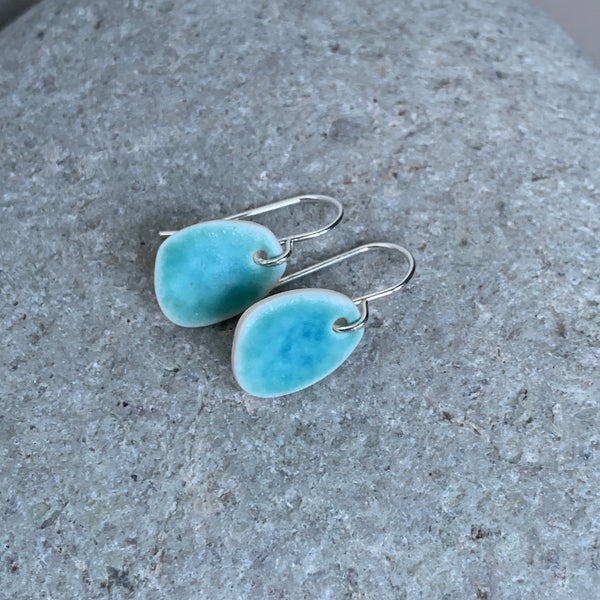 Aqua Pebble Earrings