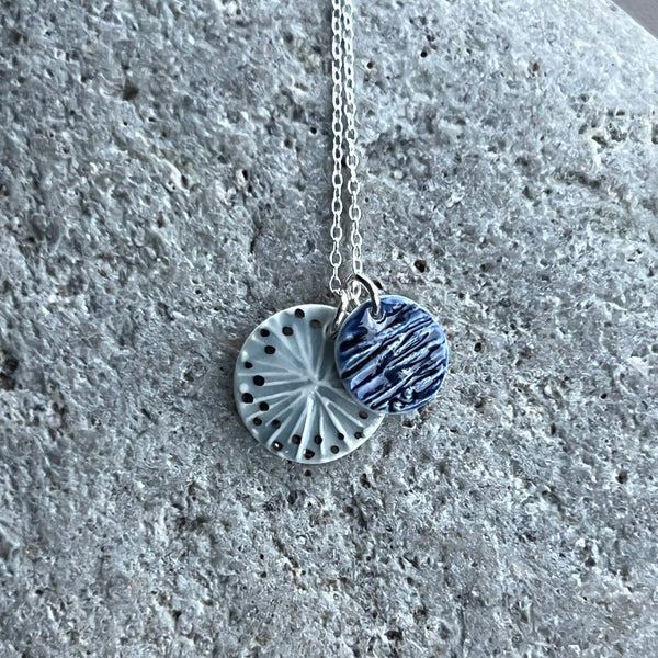 Cloud & Indigo Double Necklace