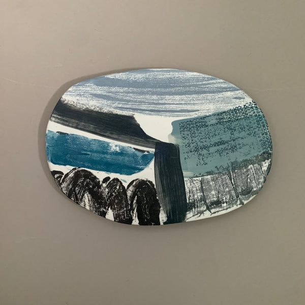 Snow Fields 2 // Abstract Stoneware Landscape