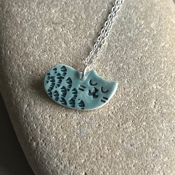 Green Cat Necklace - Seconds Sale