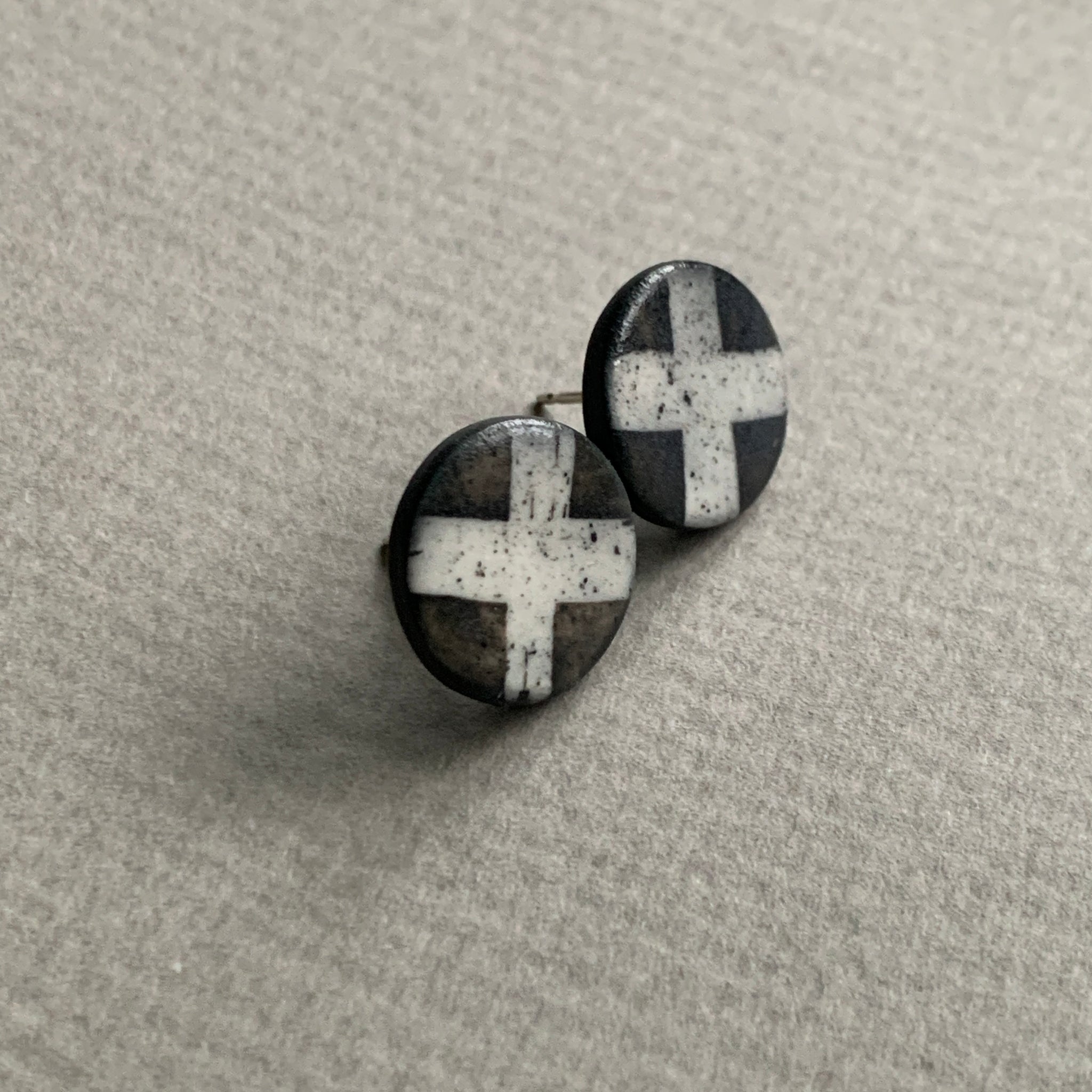 Large Monochrome Studs #7