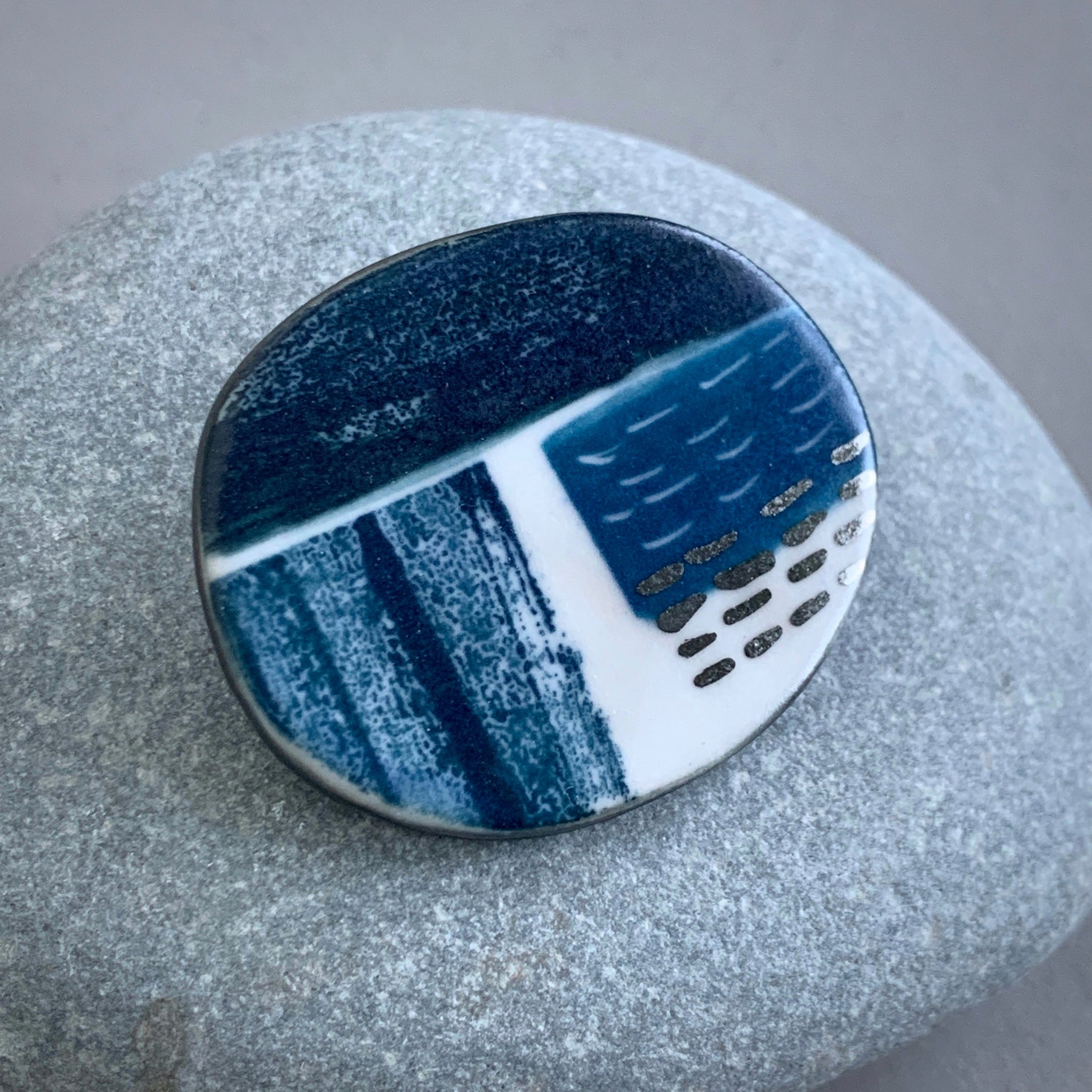 Landscape Pebble Brooch #5
