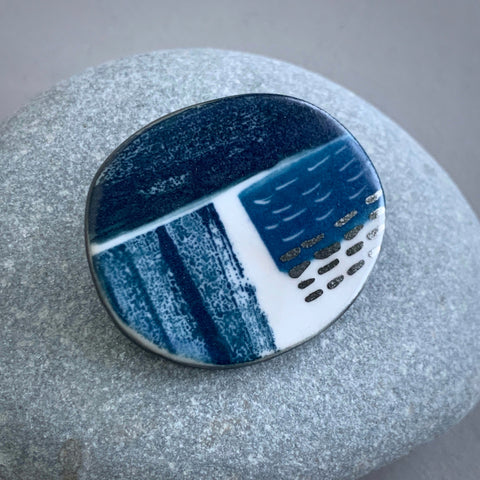 Landscape Pebble Brooch #5