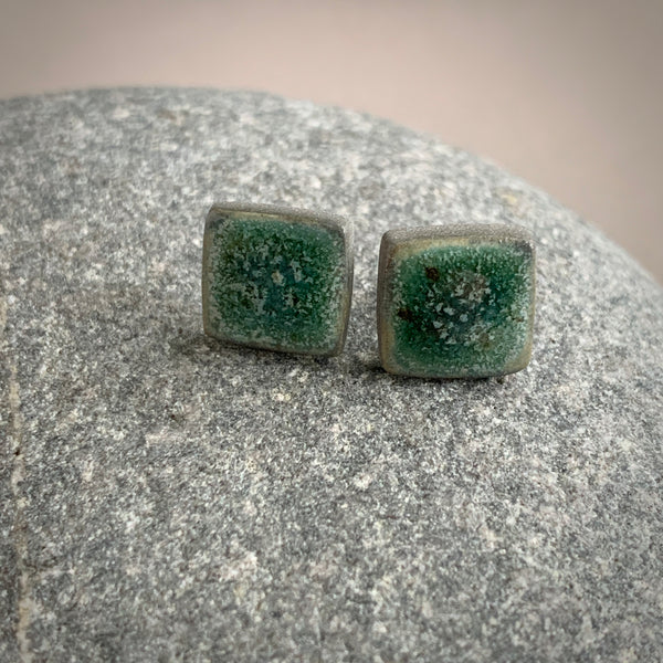 Square Moss Studs