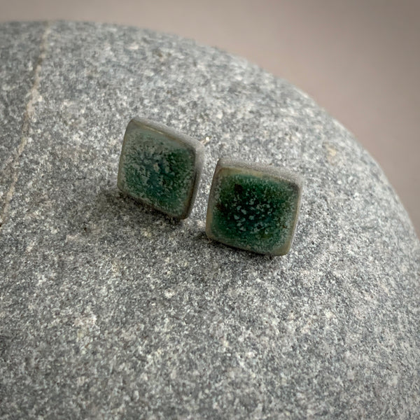 Square Moss Studs