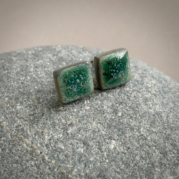 Square Moss Studs