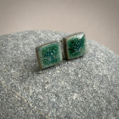 Square Moss Studs