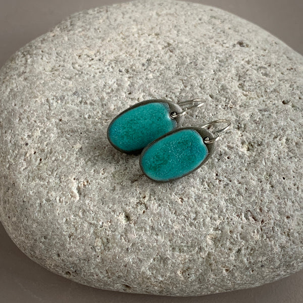 Aqua Pebble Earrings