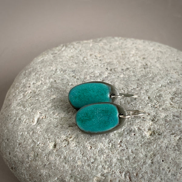 Aqua Pebble Earrings