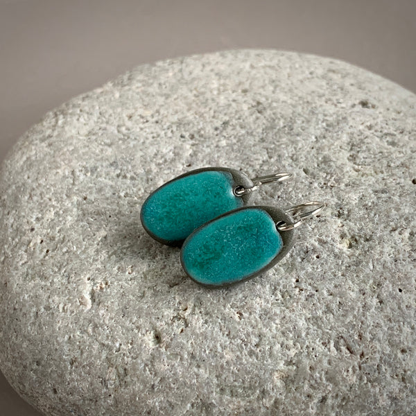 Aqua Pebble Earrings