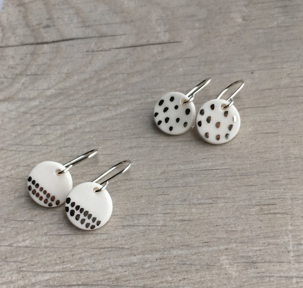 Porcelain and Lustre Earrings